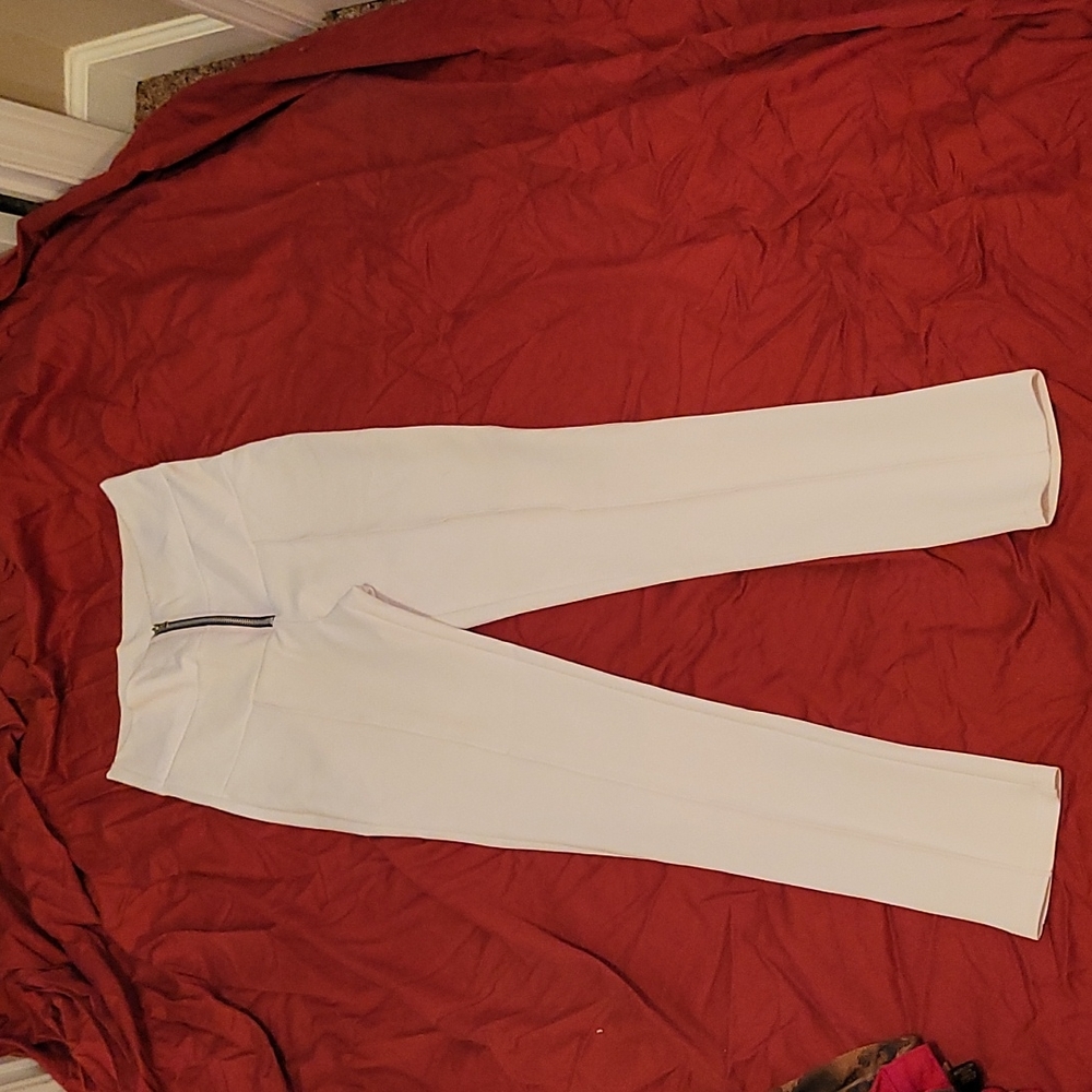 High Waist White Pants